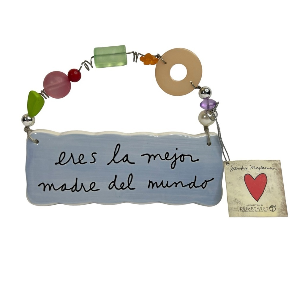 Sandra Magsamen Spanish Madre Hanging Ceramic Tile Plaque